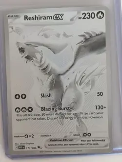 2025 Pokemon TCG Scarlet & Violet White Flare #173 Reshiram ex BWR - Image 5