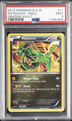 2012 POKEMON BLACK & WHITE DRAGON VAULT #11 RAYQUAZA-HOLO PSA 9 - Image 1