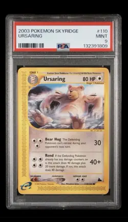 2003 POKEMON SKYRIDGE #110 URSARING Non Holo - PSA 9 MINT - LOW POP - WOTC - Image 3