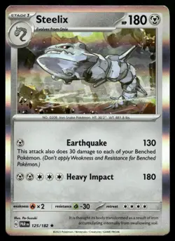 STEELIX 125/182 RARE PARADOX RIFT POKEMON - Image 1