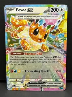 Eevee ex - 075/131 075/131/131 Holo SV: Prismatic Evolutions Pokemon NM - Image 1