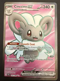 Cinccino ex 105/086 Full Art Ultra Rare - Chaos Rising - Pokemon TCG - NM - Image 1