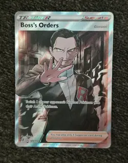Pokemon TCG Boss's Orders 189/192 Full Art SWSH02 Trainer Unplayed - Pack Fresh - Image 1