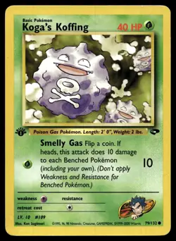 Koga's Koffing 79/132 Common Gym Challenge Pokemon 1st Edition Lightly Played - Image 1