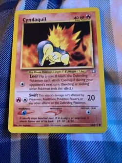 Cyndaquil 56/111 Common Neo Genesis Pokemon 1st Edition Near Mint - Image 1
