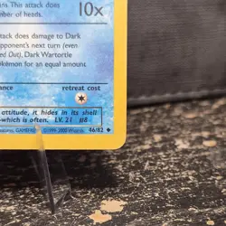 1st Edition Dark Wartortle Team Rocket 46/82 NM Pokemon TCG - Image 3