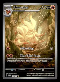 Ninetales 199/197 Illustration Rare Obsidian Flames Pokemon Holo Near Mint - Image 1