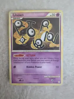 Unown 54/123 Uncommon HeartGold & SoulSilver Pokemon - Image 1