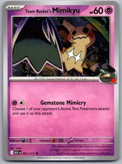 Team Rocket's Mimikyu 097/217 Uncommon Ascended Heroes Pokemon Near Mint - Image 1