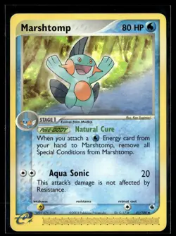 Pokemon TCG e-Reader Ruby and Sapphire #41/109 Marshtomp - Image 1