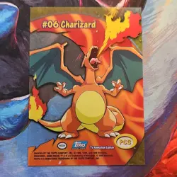 Topps Charizard #06 TV Animation Edition Transparent Blue Logo - Image 2
