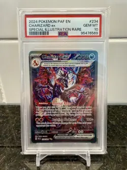Pokemon TCG: PSA 10 Charizard EX 234/091 SIR - Paldean Fates English GEM MINT - Image 1