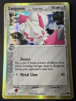 Pokemon Zangoose (Delta Species) 015/017 POP Series 5 Holo - Image 1