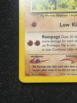 Pokemon Primeape Promo Southern Islands 18/18 HP - Image 5