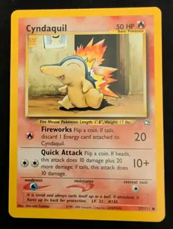 Pokemon TCG Cyndaquil Neo Genesis 57/111 Regular 1999-2000 Base Set - Image 1