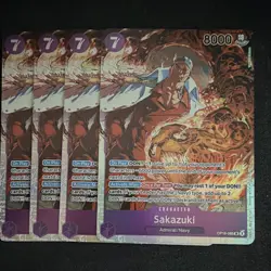 Playset Bandai One Piece TCG Sakazuki OP16-065 SR English Purple Character x4 - Image 1