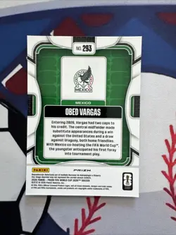 Obed Vargas Silver Wave SP Mexico #293 2026 Panini Prizm FIFA World Cup - Image 2
