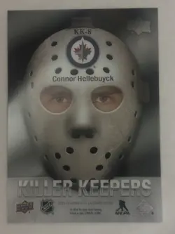 Connor Hellebuyck Killer Keepers SSP /35 2025-26 Upper Deck Extended Series - Image 2