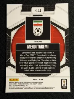 2026 Panini Prizm FIFA World Cup MEHDI TAREMI Silver Trophy Hunting No. 11 Iran - Image 2