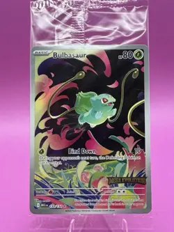 Pokemon TCG Bulbasaur - (Mega Evolution Stamped) 133/132 Box Topper Promo SEALED - Image 1