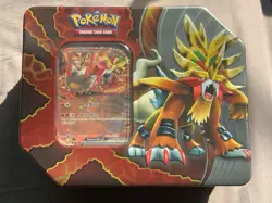 Pokemon TCG Tin Paradox Destinies Gouging Fire EX Sealed 1 Of 4 Collectible - Image 1