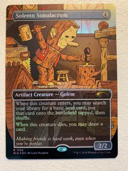 MTG 1x FOIL Solemn Simulacrum # 1725 Secret Lair Drop Magic the Gathering x1 NM - Image 1