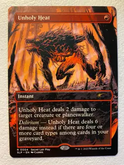 MTG 1x Unholy Heat # 4 Secret Lair Showdown Magic the Gathering Card x1 NM - Image 1