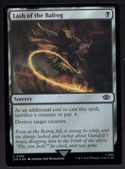 Lash of the Balrog 0092 Common Foil Lord of the Rings MTG Near Mint - Image 1