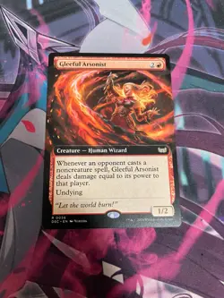 MTG - GLEEFUL ARSONIST - RARE - DSC - NM - EXTENDED ART - Image 1