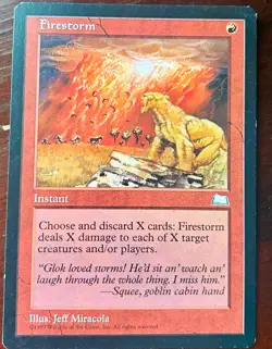 Wizards of the Coast Firestorm MTG Weatherlight Red Rare Instant Regular 1997 - Image 1