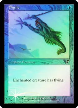 7th Edition MTG FOIL Flight Magic - Image 1