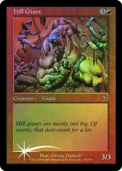 7th Edition MTG FOIL Hill Giant Magic - Image 1