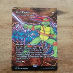 Leo's Katana (Borderless Foil) MTG Teenage Mutant Ninja Turtles NM - Image 1