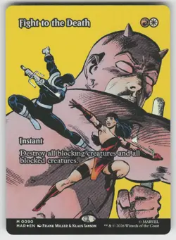 Fight to the Death (Borderless) 90 Marvel Universe Eternal-Legal MTG FOIL NM - Image 1