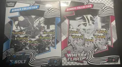 Pokemon Scarlet & Violet Black Bolt & White Flare Binder Collection Box Lot Of 2 - Image 1
