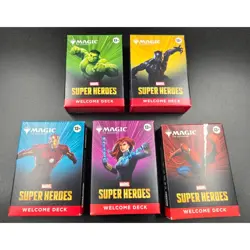 MTG Magic the Gathering MARVEL SUPER HEROES Welcome Decks SET OF 5 NEW - Image 1