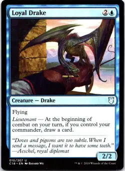 Loyal Drake 10 Uncommon Commander 2018 Magic: The Gathering Near Mint - Image 1