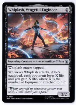 Whiplash, Vengeful Engineer MSH 121 Magic: The Gathering UC NM - Image 1