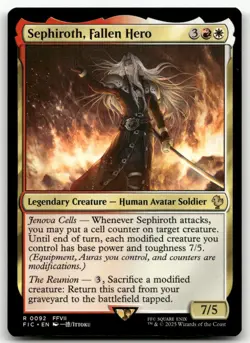 Sephiroth, Fallen Hero #92 (NM) Final Fantasy FIC Magic MTG - Image 1