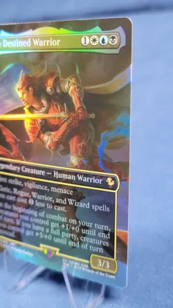 The Destined Warrior Borderless Foil NM - FIC 443 Final Fantasy Commander MTG - Image 5