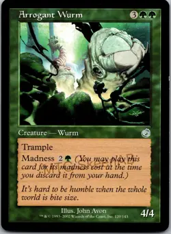 MTG SkeenAB Arrogant Wurm from Torment. LP. - Image 1