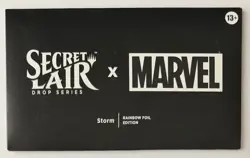 MTG SECRET LAIR DROP SERIES • STORM RAINBOW FOIL • MARVEL • FACTORY SEALED - Image 1