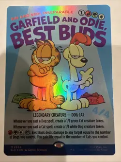 Rin and Seri, Inseperable Foil 2668 Secret Lair Garfield and Odie, Best Buds Mot - Image 1