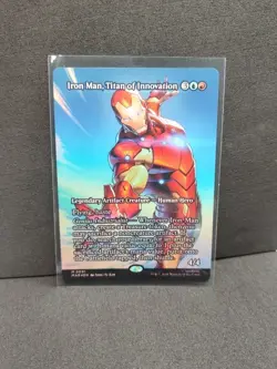 Iron Man, Titan of Innovation (Borderless) EN [MAR - 91] - NM [Foil] In Hand MTG - Image 1