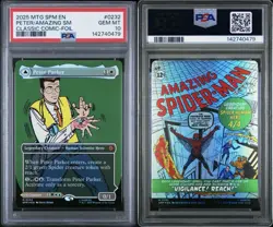 2025 MTG MARVEL'S SPIDER-MAN #0232 AMAZING / PETER PARKER COMIC FOIL PSA 10 CGC - Image 1