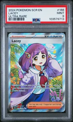 2024 POKEMON STELLAR CROWN 166 LACEY PSA 9 - Image 1