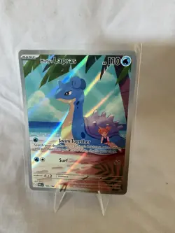 Pokemon TCG Mistys Lapras 194/182 Destined Rivals Illustration Rare - Image 1