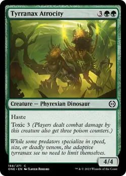 NM Foil Tyrranax Atrocity, MTG, Phyrexia: One, Magic the Gathering, 188 - Image 1