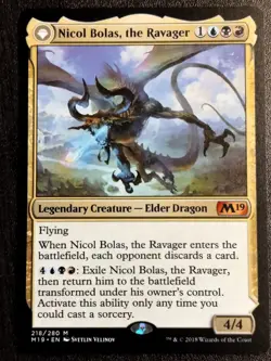 Nicol Bolas, the Ravager / Nicol Bolas, the Arisen NM/M M19 Core MTG Mythic - Image 1