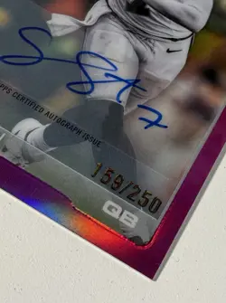 2025 Topps Chrome Geno Smith Autograph 3 Card Lot - Aqua, Pink, Silver AUTOS - Image 5